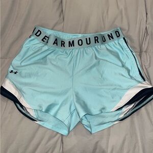 Under Armour Sky Blue Running Shorts